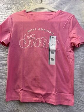 Most Amazing Sister Pink Kids T-Shirt